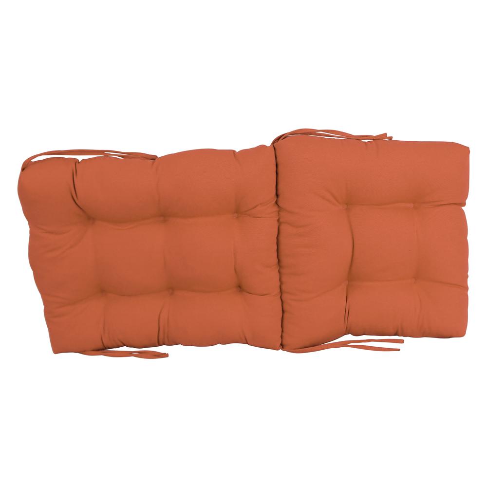 18-inch by 38-inch Solid Twill Tufted Chair Cushion