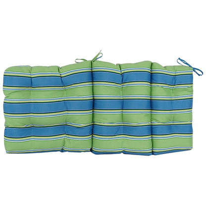 20-inch by 42-inch Spun Polyester Patterned Outdoor Tufted Chair Cushion