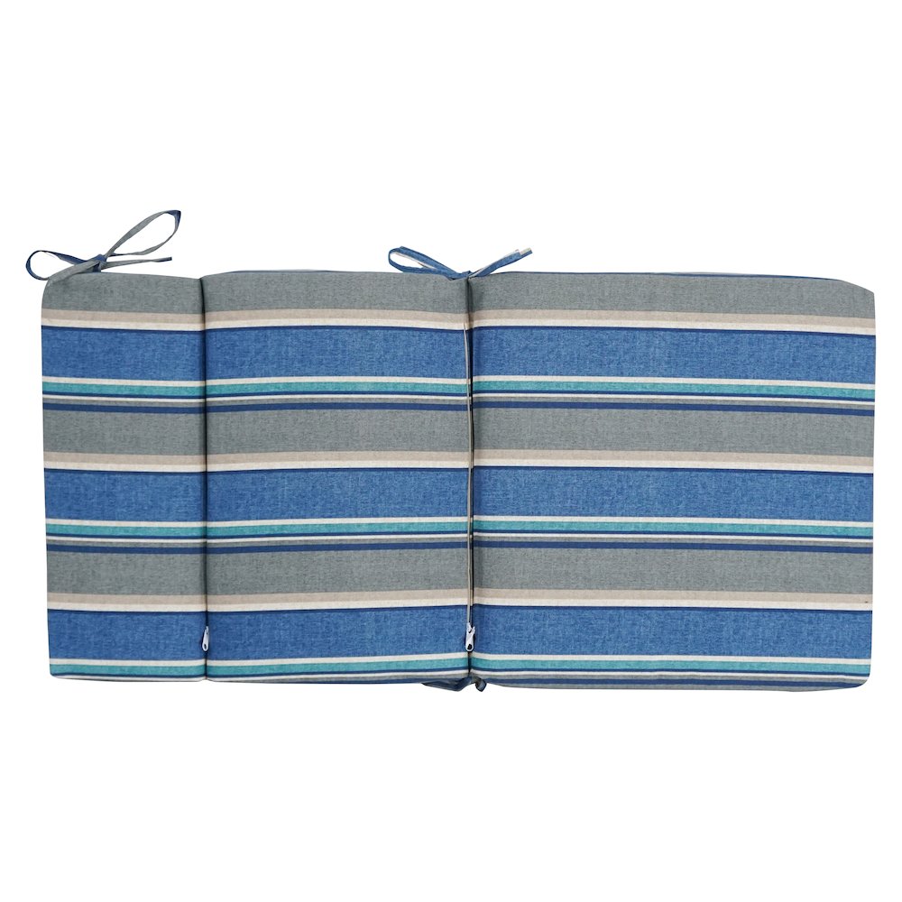 20-inch by 42-inch Polyester Patterned Outdoor Seat/ Back Chair Cushion