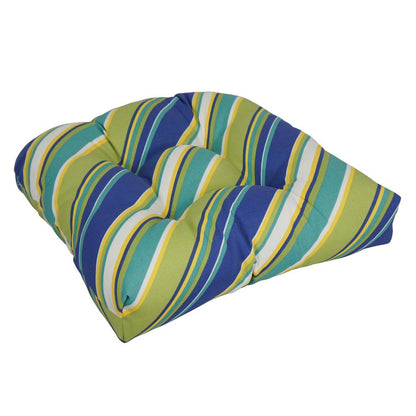 19-inch U-Shaped Spun Polyester Outdoor Tufted Dining Chair Cushion