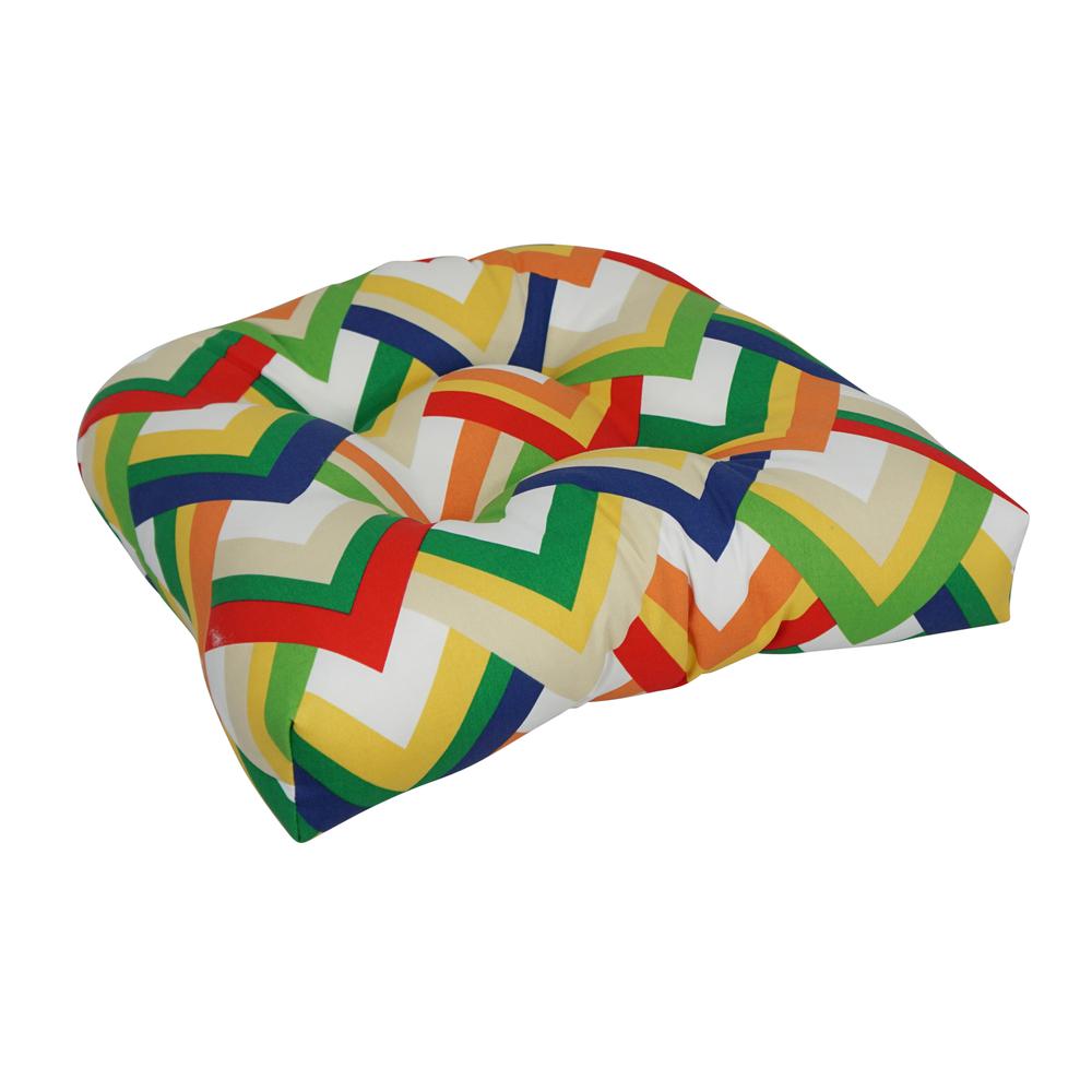 19-inch U-Shaped Spun Polyester Outdoor Tufted Dining Chair Cushion