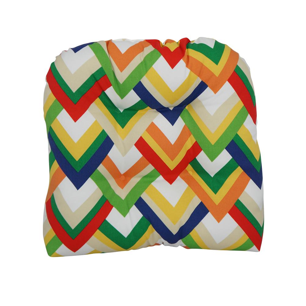 19-inch U-Shaped Spun Polyester Outdoor Tufted Dining Chair Cushion