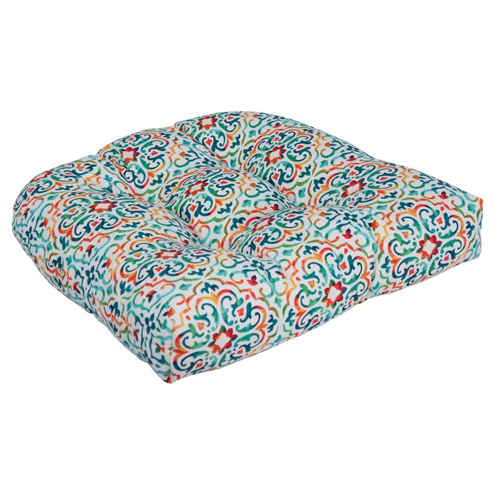 19-inch U-Shaped Spun Polyester Outdoor Tufted Dining Chair Cushion
