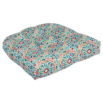 19-inch U-Shaped Spun Polyester Outdoor Tufted Dining Chair Cushion
