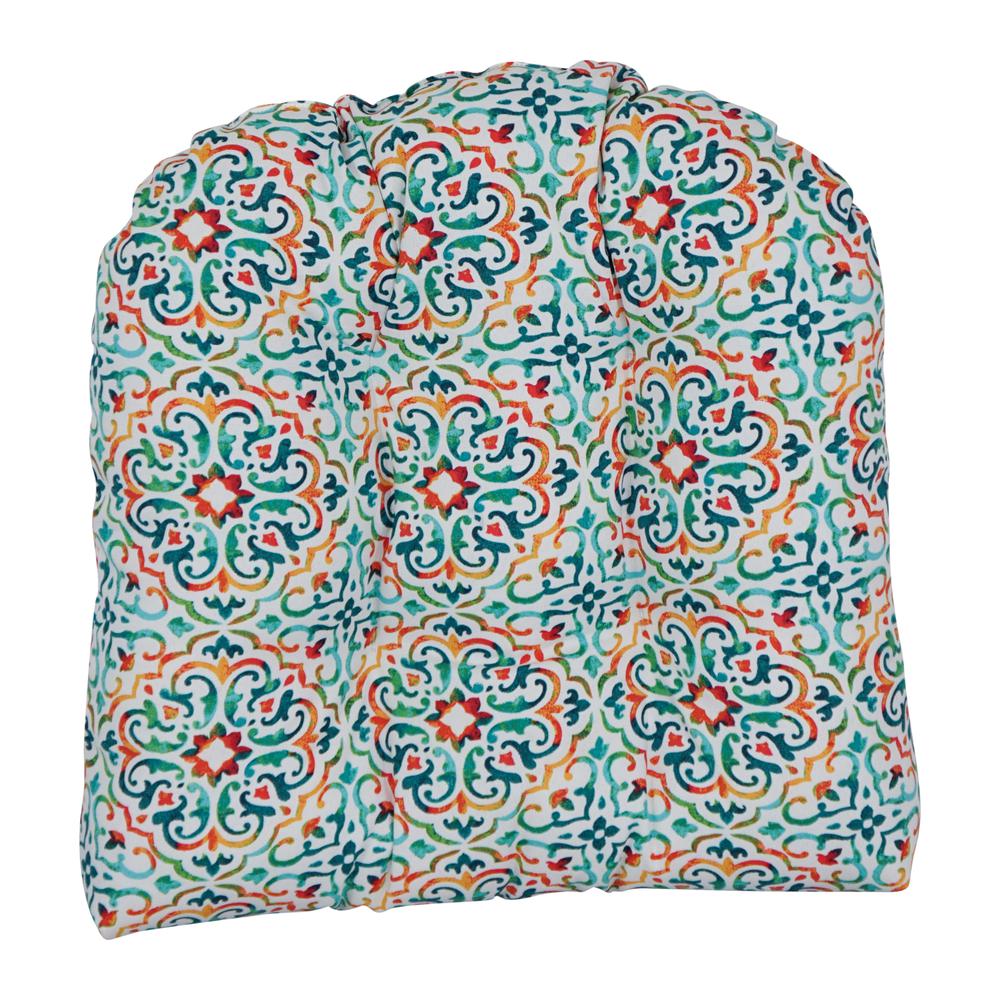 19-inch U-Shaped Spun Polyester Outdoor Tufted Dining Chair Cushion