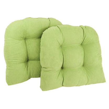 19-inch U-Shaped Microsuede Tufted Dining Chair Cushions (Set of 2)