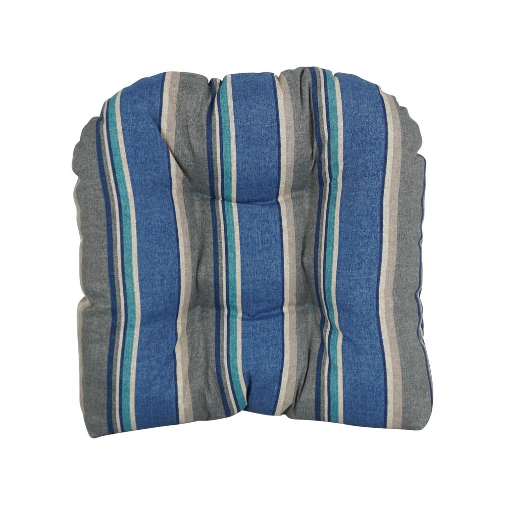 19-inch U-Shaped Patterned Spun Polyester Tufted Dining Chair Cushions (Set of 2) 93184-2CH-REO-66