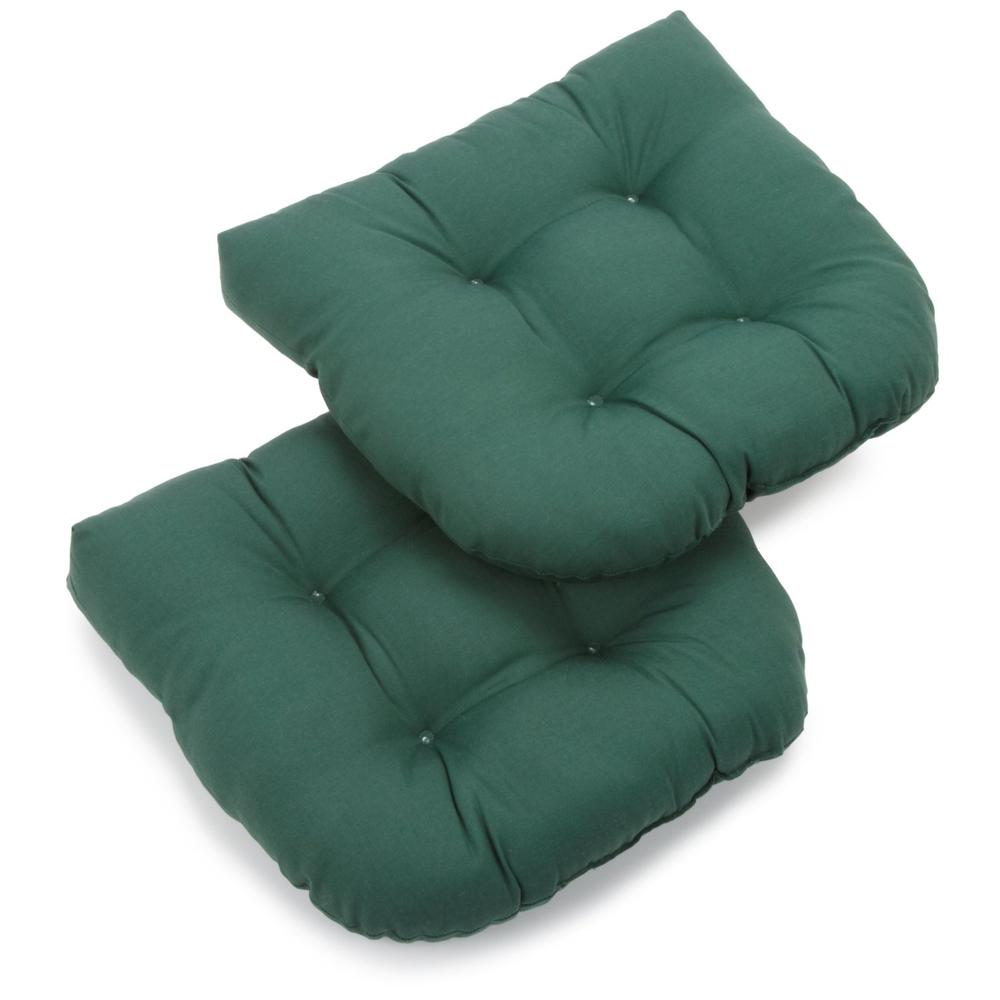 19-inch U-Shaped Twill Tufted Dining Chair Cushion (Set of 2)