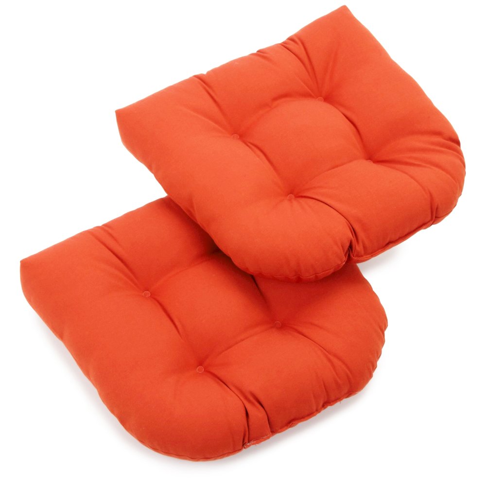 19-inch U-Shaped Twill Tufted Dining Chair Cushions (Set of 2)