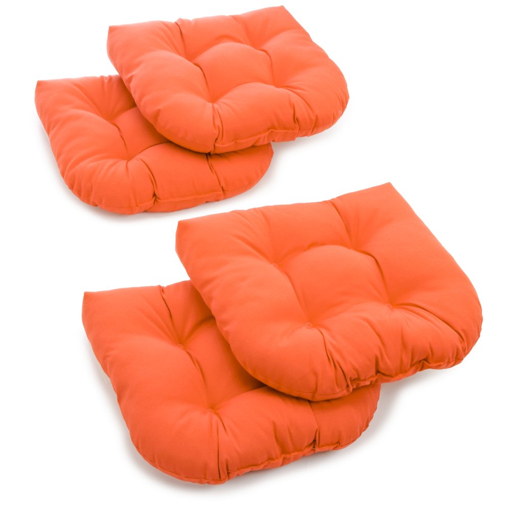 19-inch U-Shaped Twill Tufted Dining Chair Cushions (Set of 4)