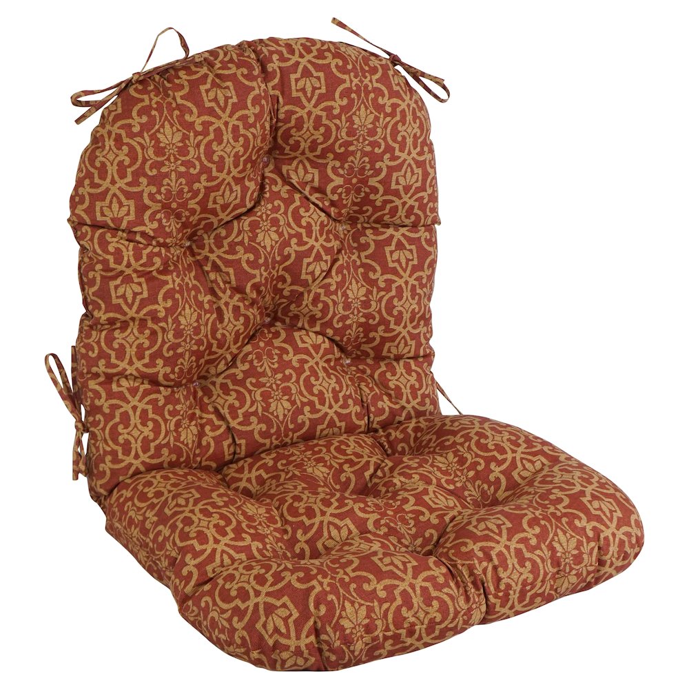 48-inch by 24-inch Patterned Outdoor Spun Polyester Swivel Rocker Cushion