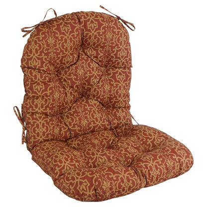 48-inch by 24-inch Patterned Outdoor Spun Polyester Swivel Rocker Cushion
