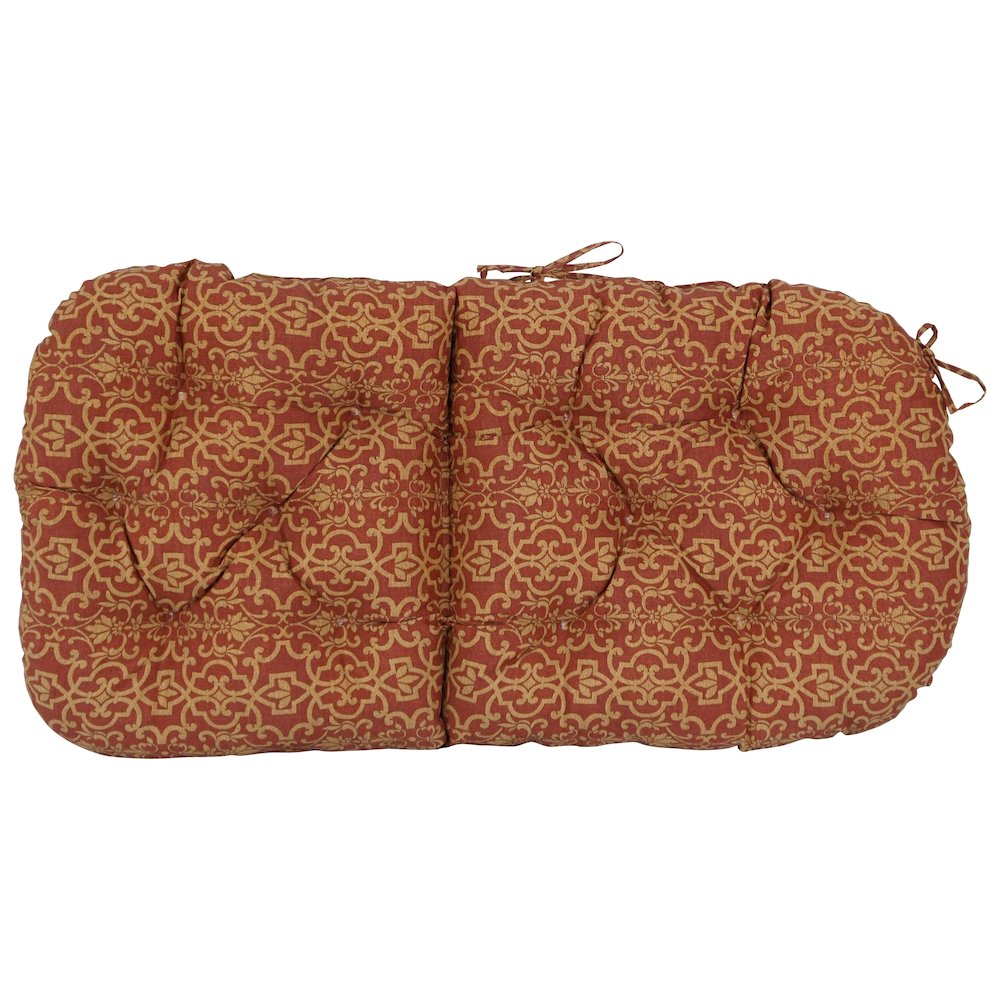 48-inch by 24-inch Patterned Outdoor Spun Polyester Swivel Rocker Cushion
