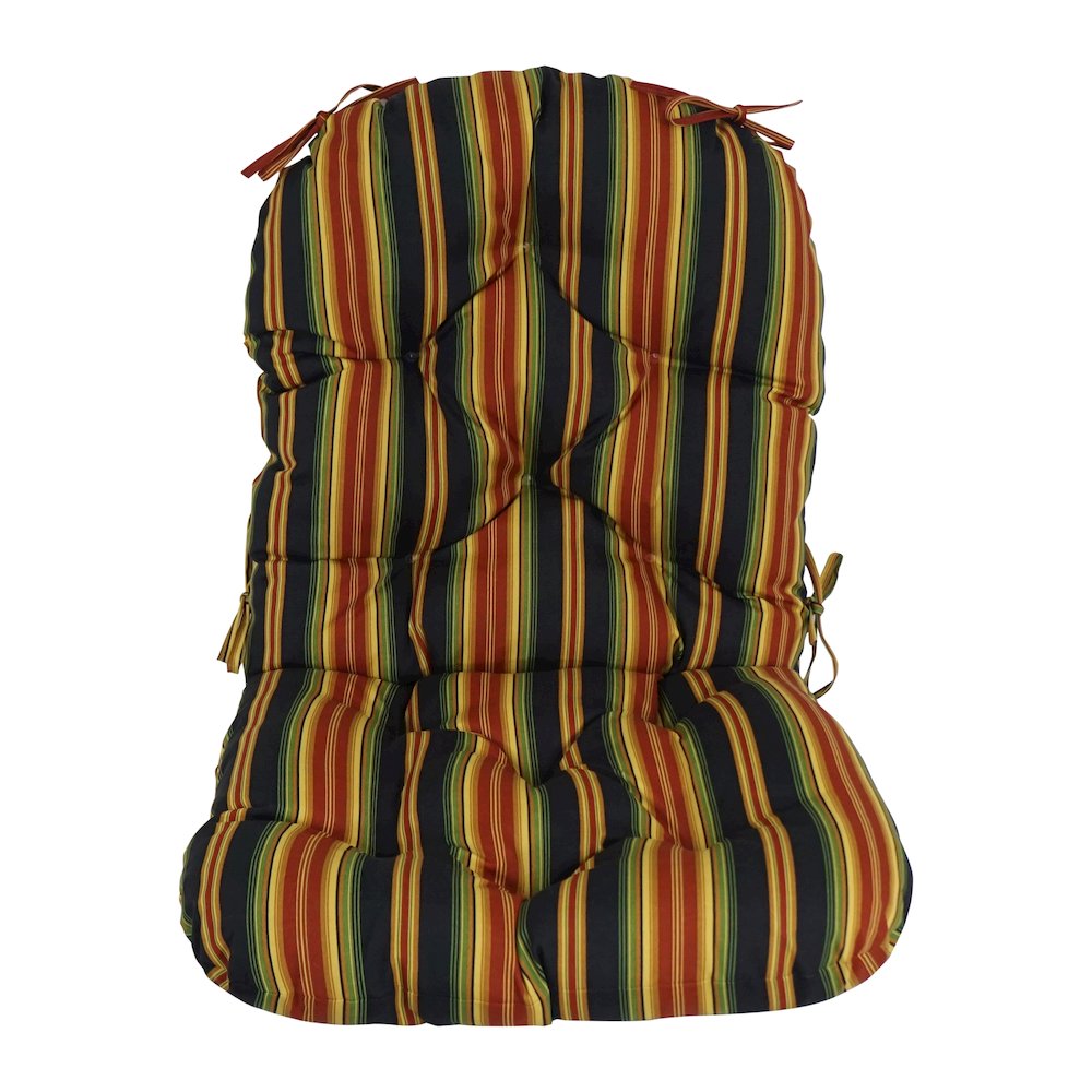 48-inch by 24-inch Patterned Outdoor Spun Polyester Swivel Rocker Cushion