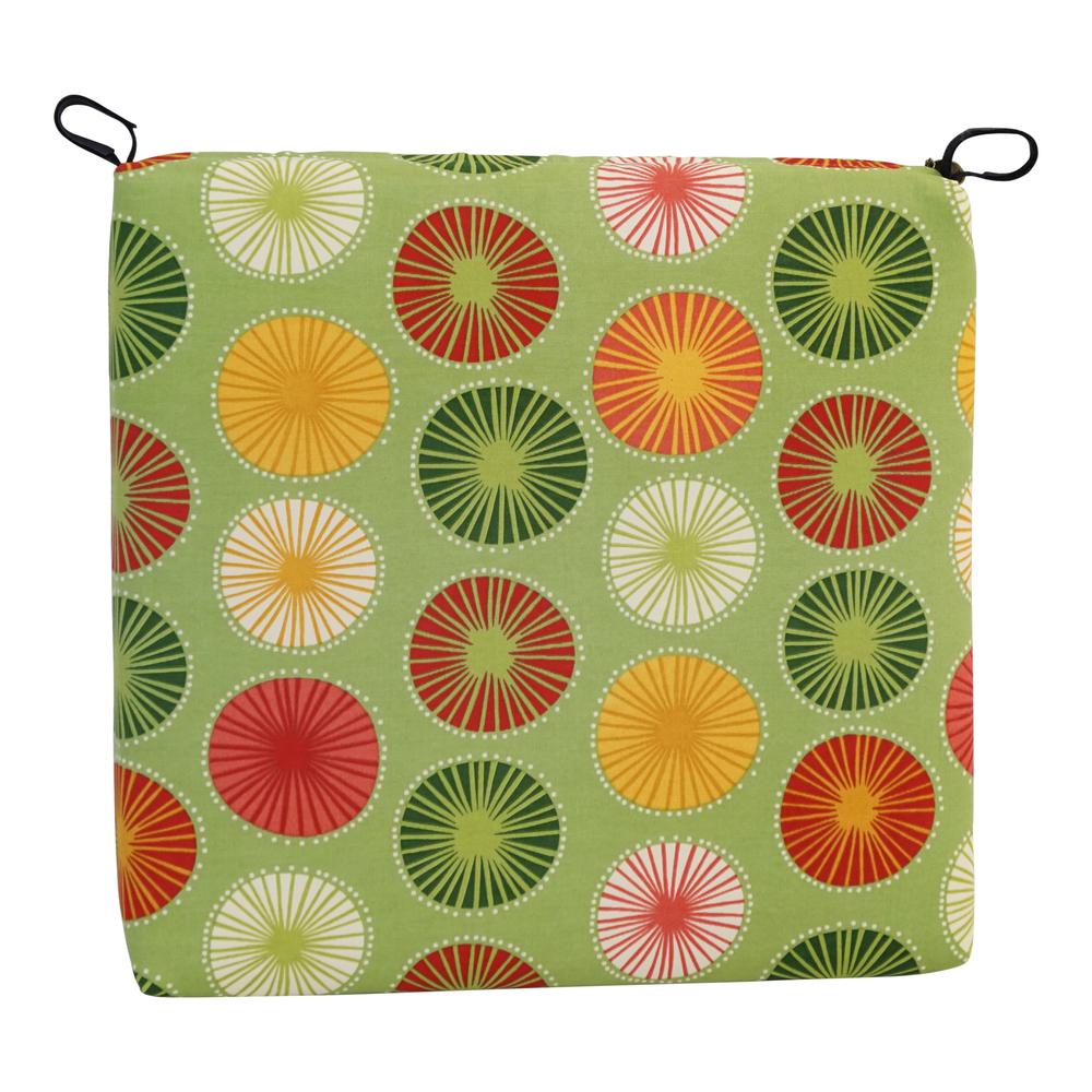 20-inch by 19-inch Patterned Outdoor Chair Cushion 93454-1CH-OD-127