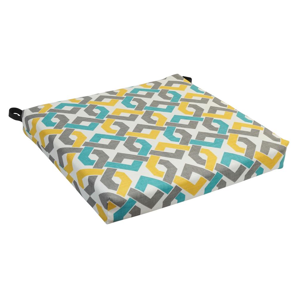 20-inch by 19-inch Patterned Outdoor Chair Cushion 93454-1CH-OD-186