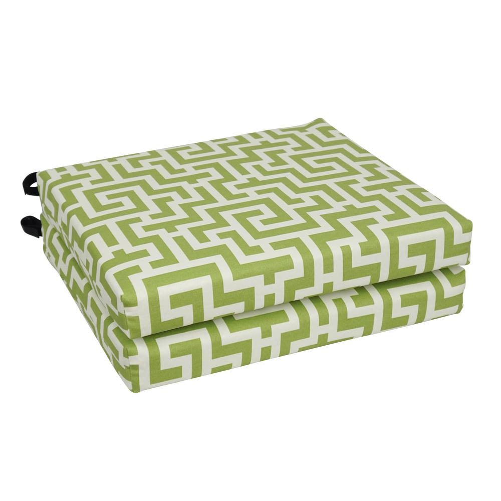 20-inch by 19-inch Patterned Outdoor Chair Cushions (Set of 2)  93454-2CH-OD-112