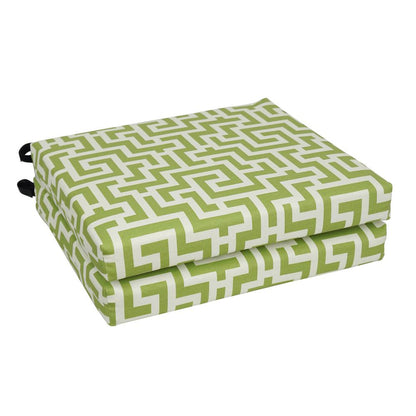 20-inch by 19-inch Patterned Outdoor Chair Cushions (Set of 2)  93454-2CH-OD-112
