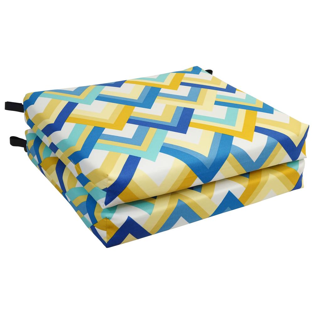 20-inch by 19-inch Patterned Outdoor Chair Cushions (Set of 2)  93454-2CH-OD-184
