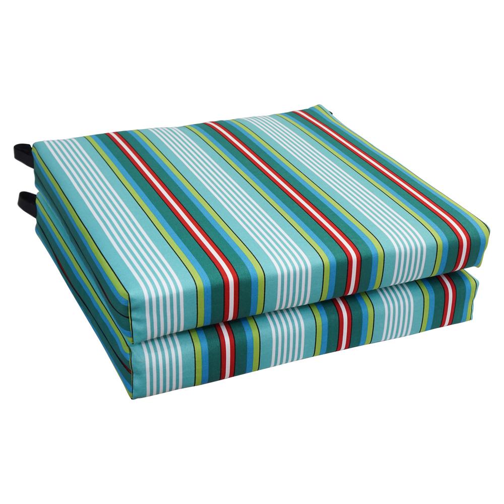 20-inch by 19-inch Patterned Outdoor Chair Cushions (Set of 2)  93454-2CH-OD-195
