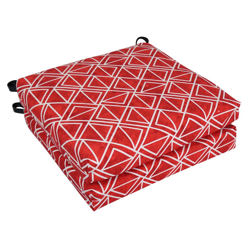 20-inch by 19-inch Patterned Outdoor Chair Cushions (Set of 2)  93454-2CH-OD-227