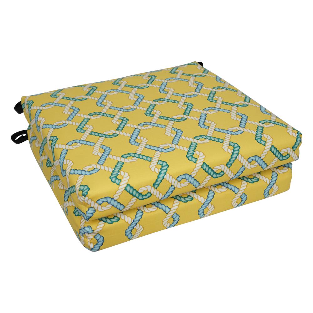 20-inch by 19-inch Patterned Outdoor Chair Cushions (Set of 4)  93454-4CH-OD-105