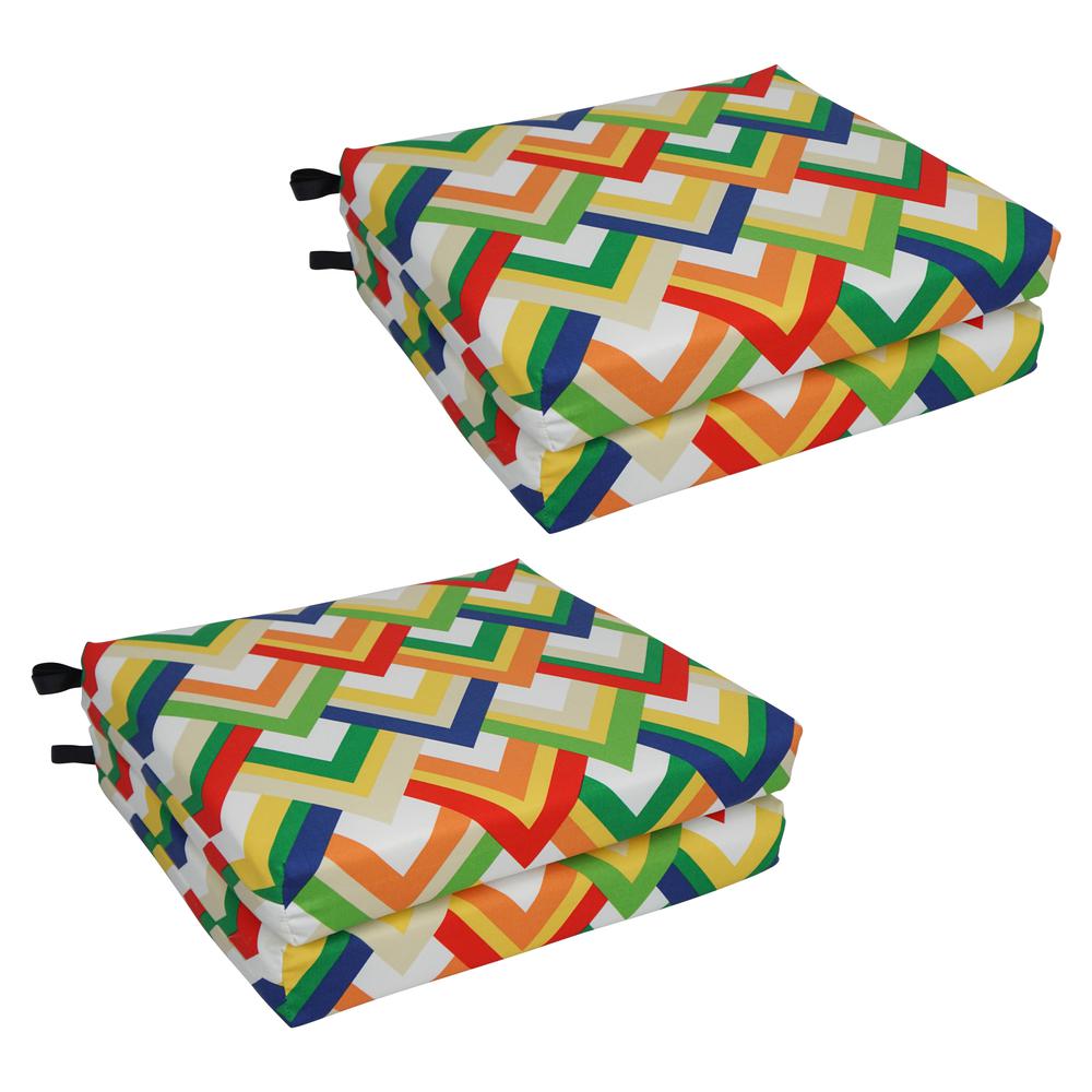 20-inch by 19-inch Patterned Outdoor Chair Cushions (Set of 4)  93454-4CH-OD-119