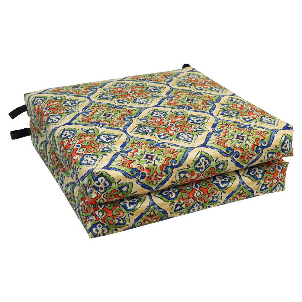 20-inch by 19-inch Patterned Outdoor Chair Cushions (Set of 4)  93454-4CH-OD-189