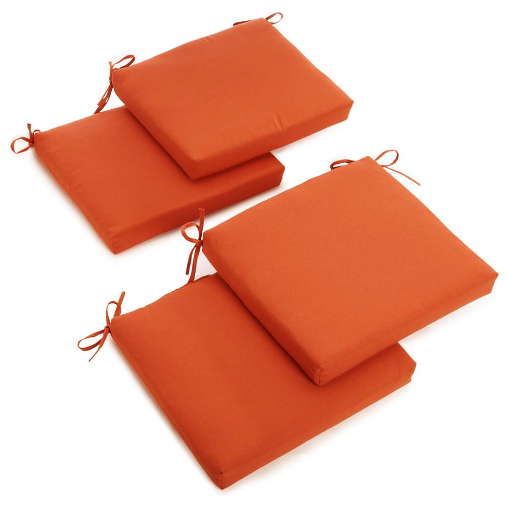 20-inch by 19-inch Solid Twill Chair Cushions (Set of 4)  93454-4CH-TW-TD