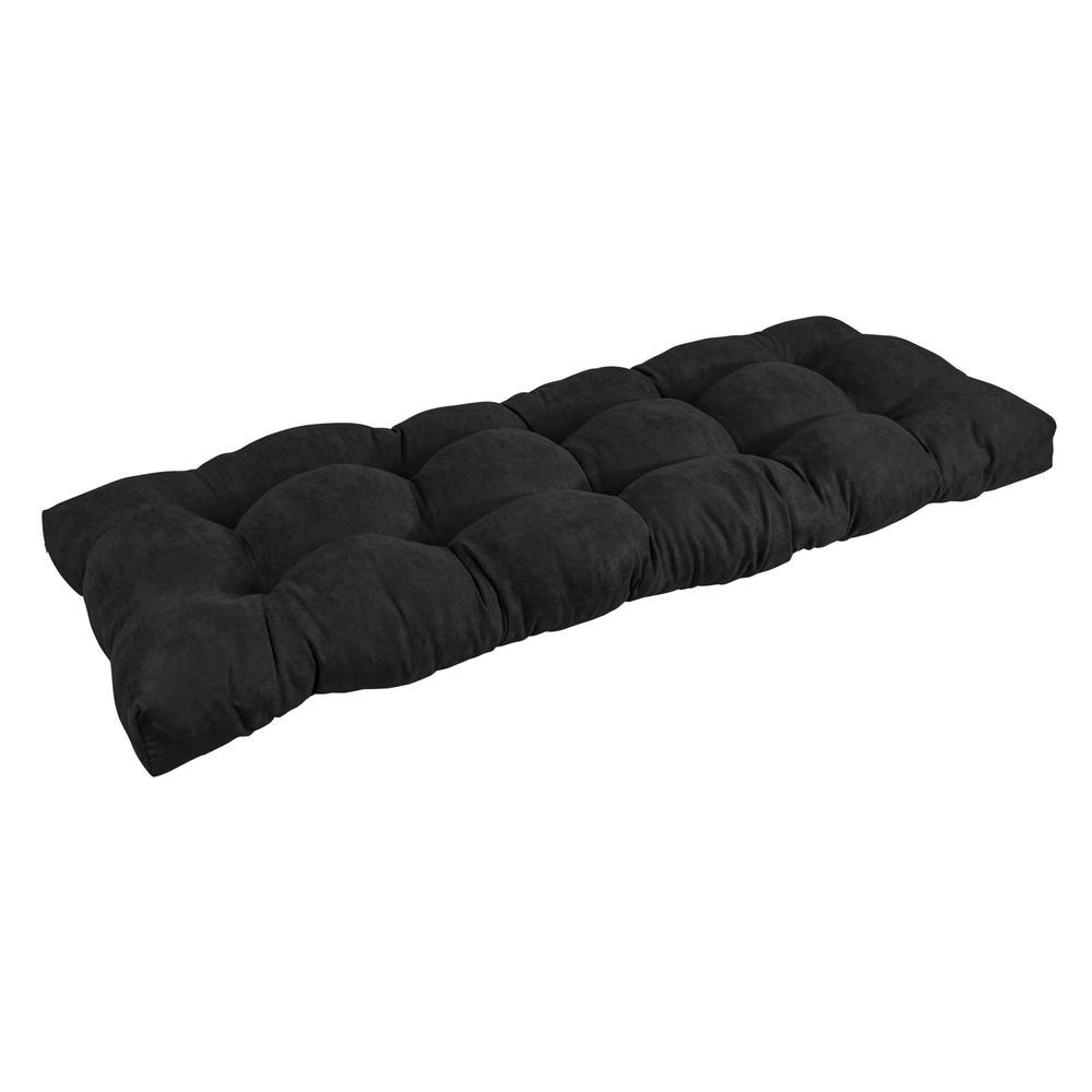 46-inch by 19-inch Tufted Solid Microsuede Bench Cushion