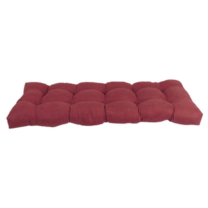 51-inch by 19-inch Tufted Solid Microsuede Bench Cushion