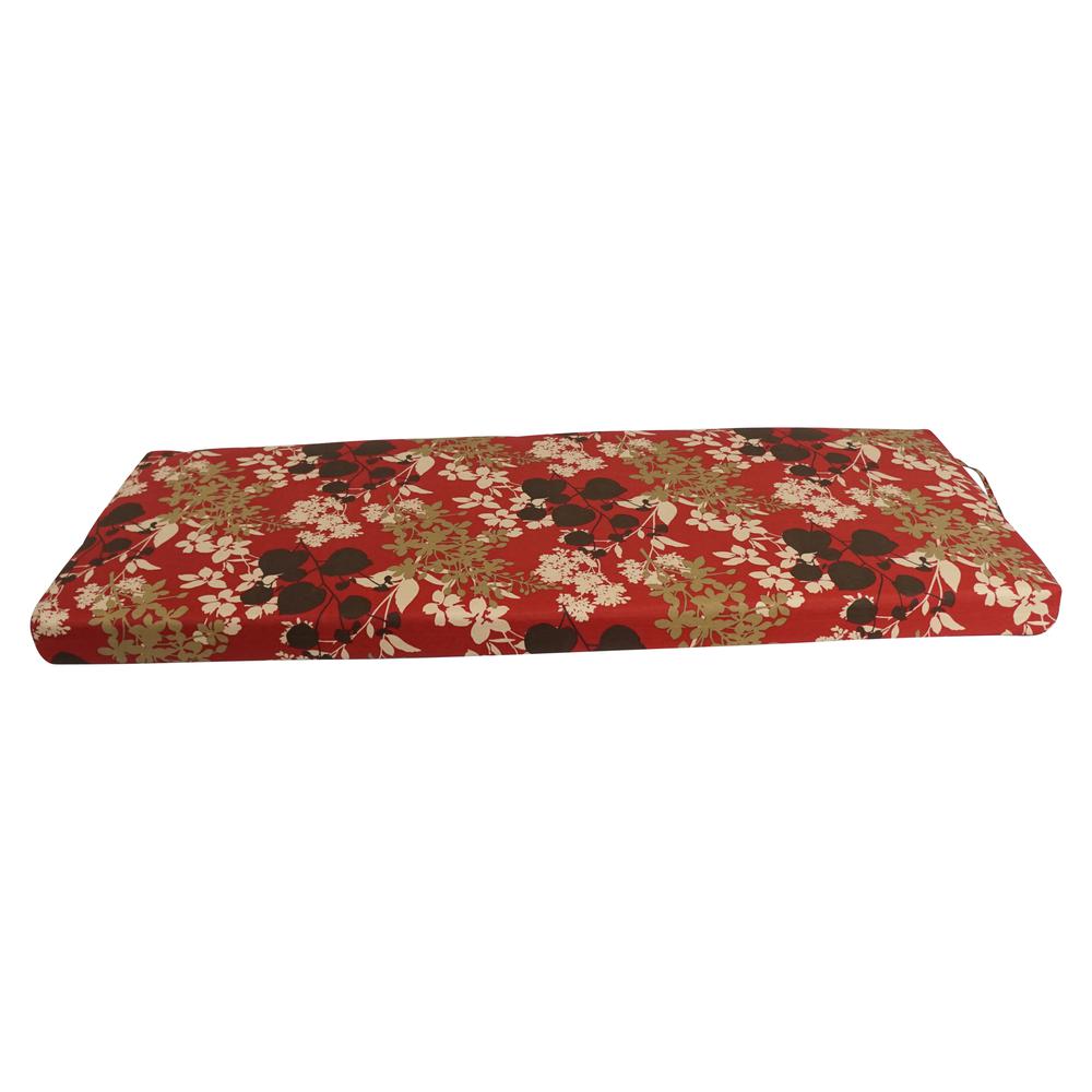 54-inch by 19-inch Patterned Outdoor Spun Polyester Bench Cushion 954X19-REO-32