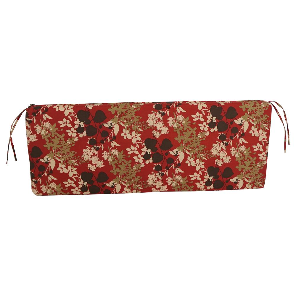 54-inch by 19-inch Patterned Outdoor Spun Polyester Bench Cushion 954X19-REO-32