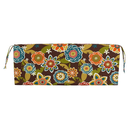 54-inch by 19-inch Patterned Outdoor Spun Polyester Bench Cushion 954X19-REO-50