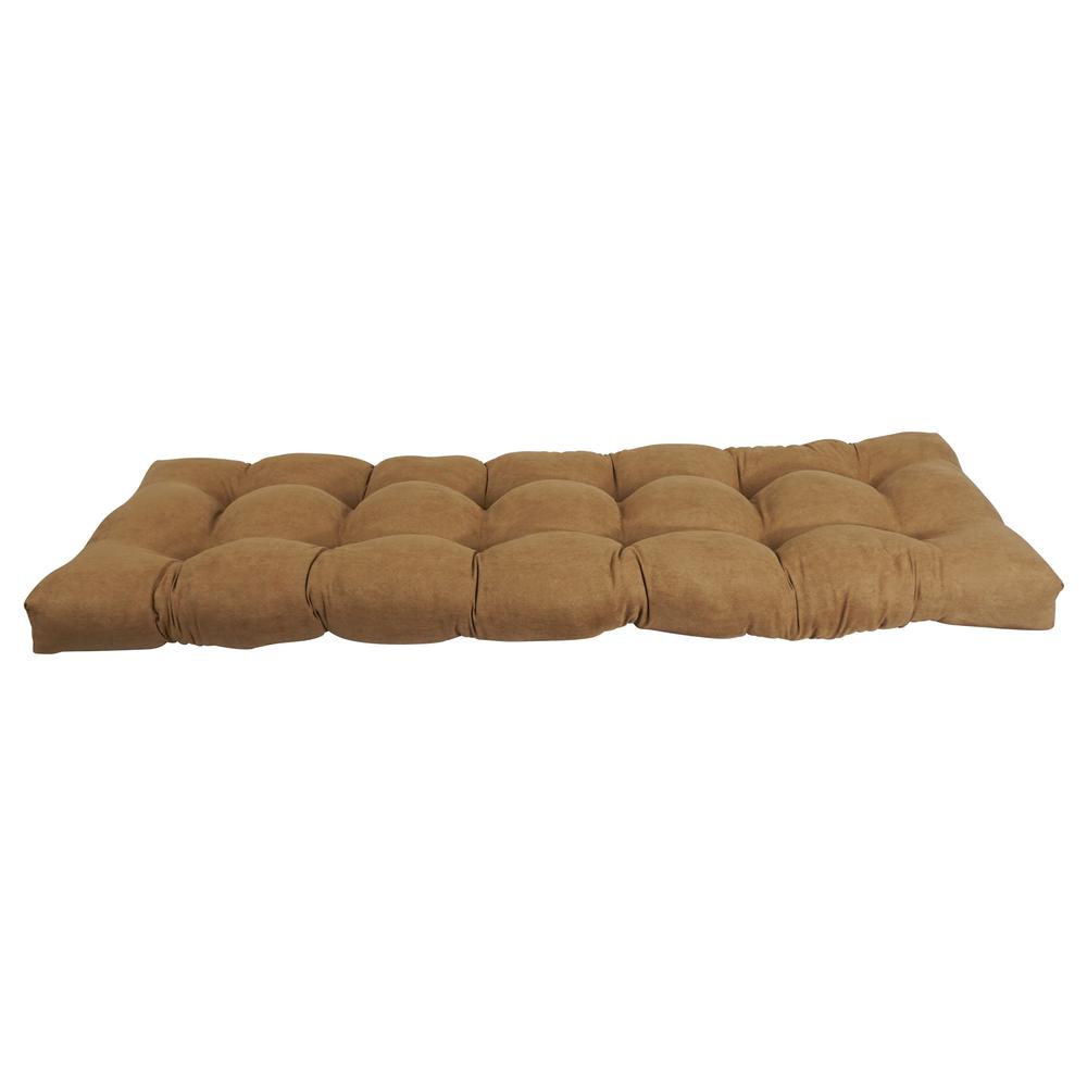 55-inch by 19-inch Tufted Solid Microsuede Bench Cushion