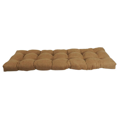 55-inch by 19-inch Tufted Solid Microsuede Bench Cushion