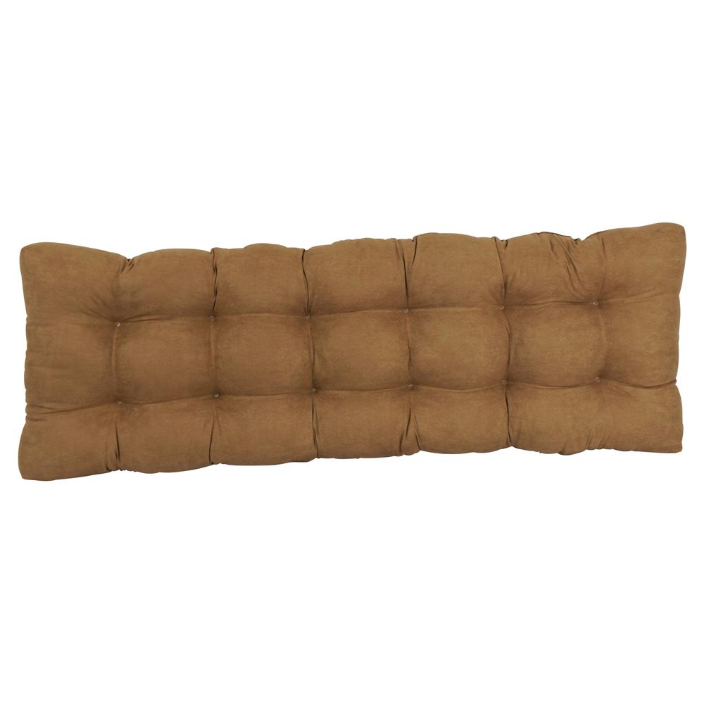 55-inch by 19-inch Tufted Solid Microsuede Bench Cushion