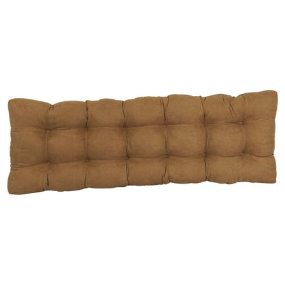 55-inch by 19-inch Tufted Solid Microsuede Bench Cushion