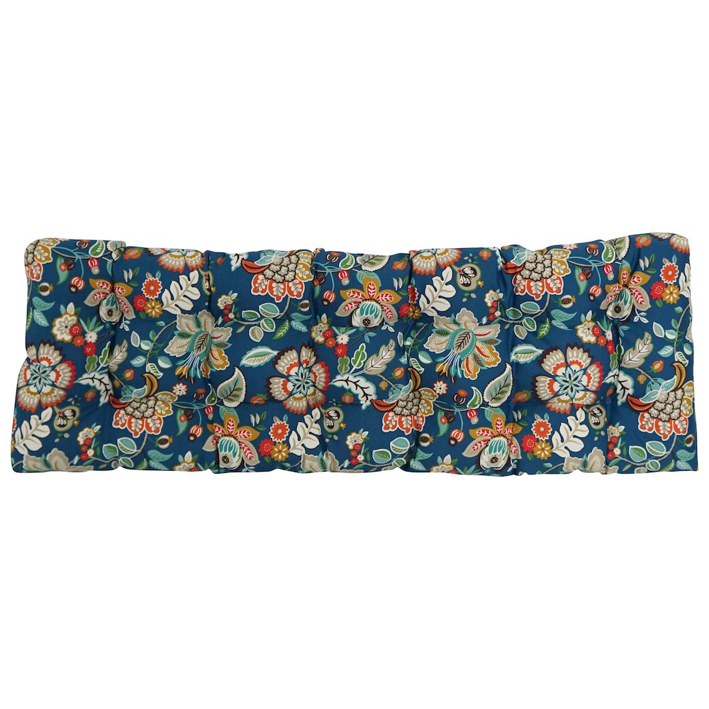 55-inch by 19-inch Tufted Patterned Outdoor Spun Polyester Loveseat Cushion