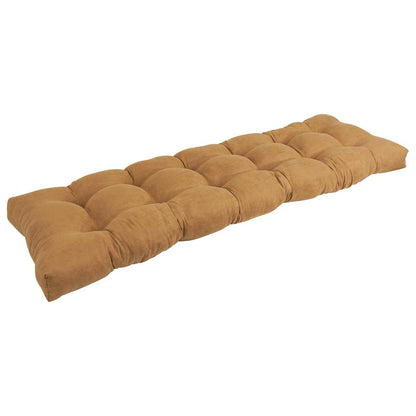 60-inch by 19-inch Tufted Solid Microsuede Bench Cushion