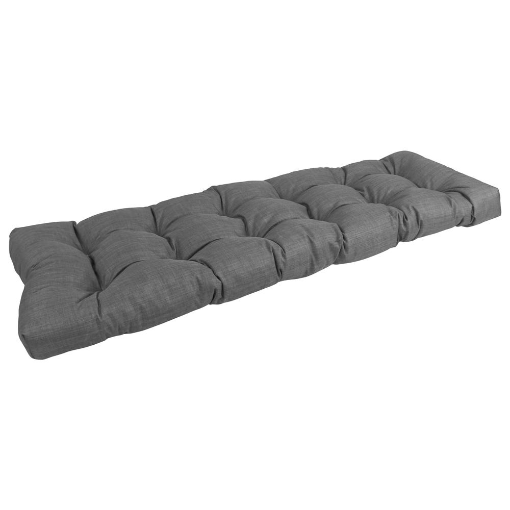 60-inch by 19-inch Tufted Solid Outdoor Spun Polyester Loveseat Cushion