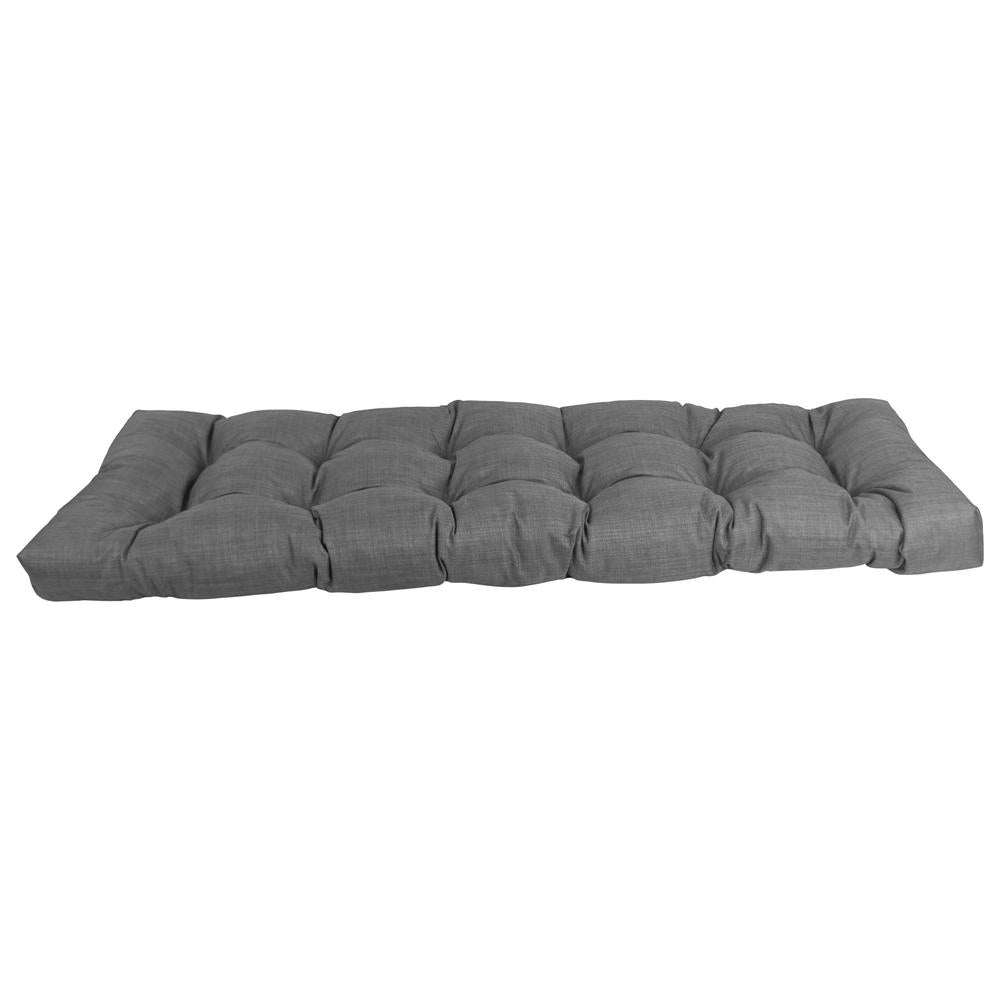 60-inch by 19-inch Tufted Solid Outdoor Spun Polyester Loveseat Cushion