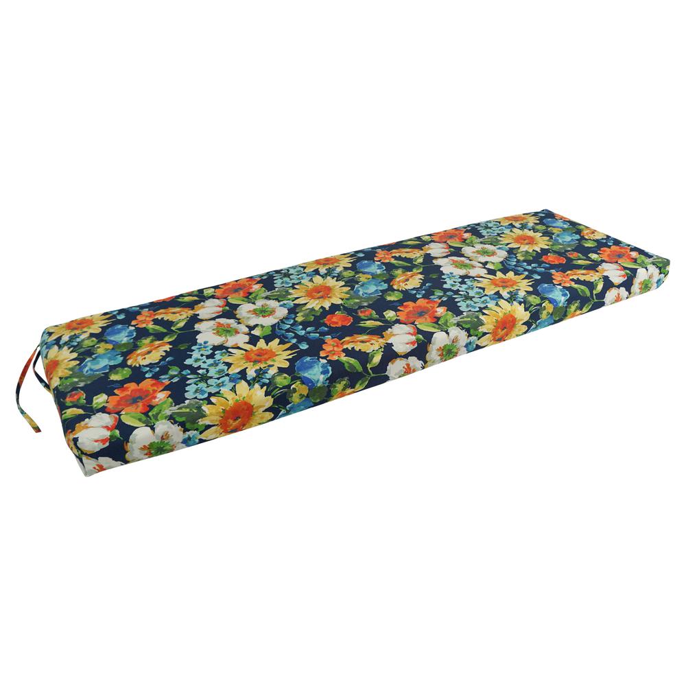 60-inch by 19-inch Patterned Outdoor Spun Polyester Bench Cushion 960X19-REO-59