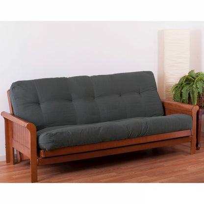 Blazing Needles Renewal 7-inch Twill Queen-size Futon Mattress - Steel Grey