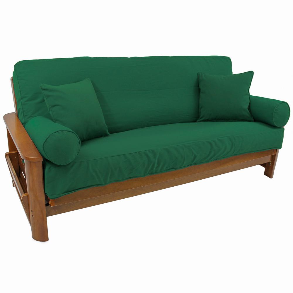 Set of 5 Full Futon Cover Set w/Two 18 inch Pillows and Two Bolsters (Twill Fabric)  9680-CD-TW-FG