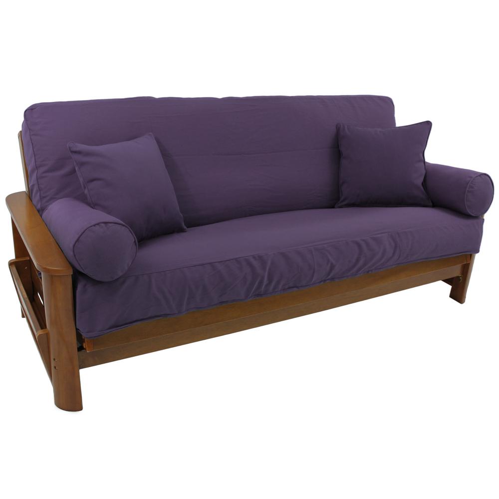 Set of 5 Full Futon Cover Set w/Two 18 inch Pillows and Two Bolsters (Twill Fabric)  9680-CD-TW-GP
