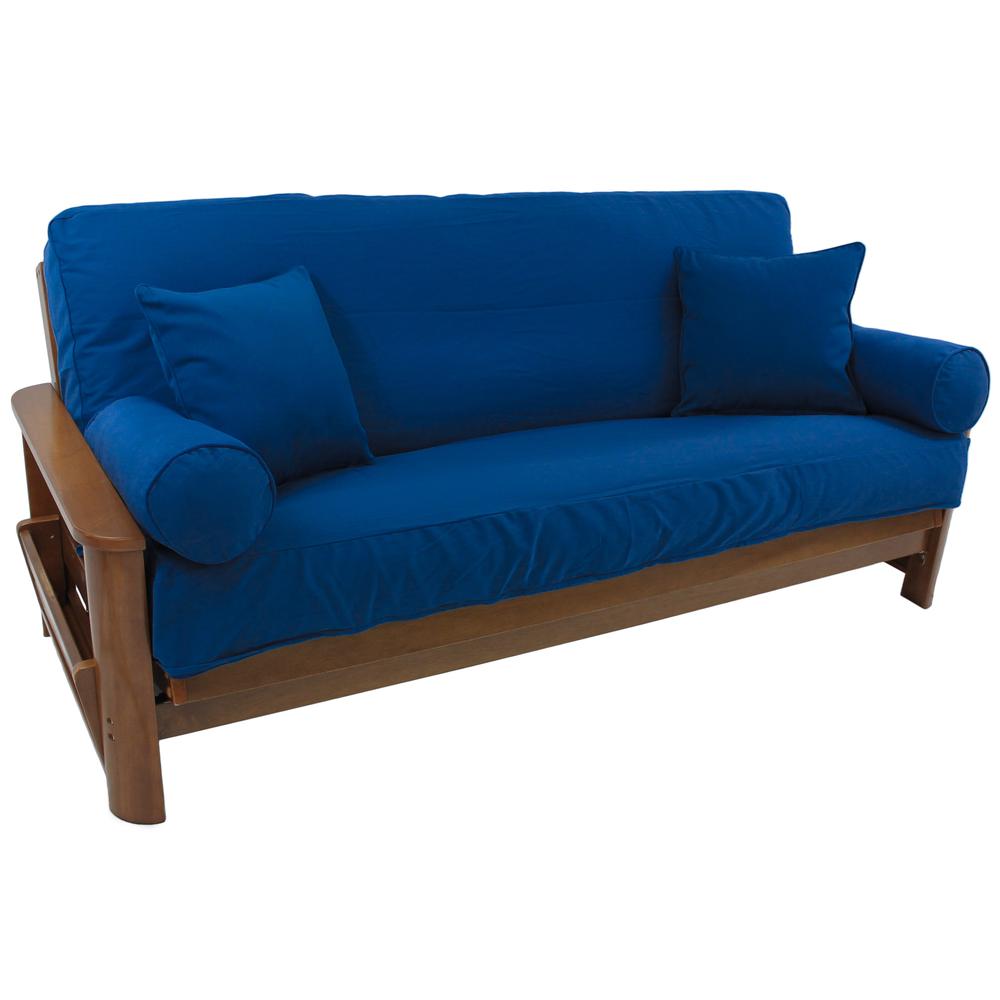 Set of 5 Full Futon Cover Set w/Two 18 inch Pillows and Two Bolsters (Twill Fabric)  9680-CD-TW-RB