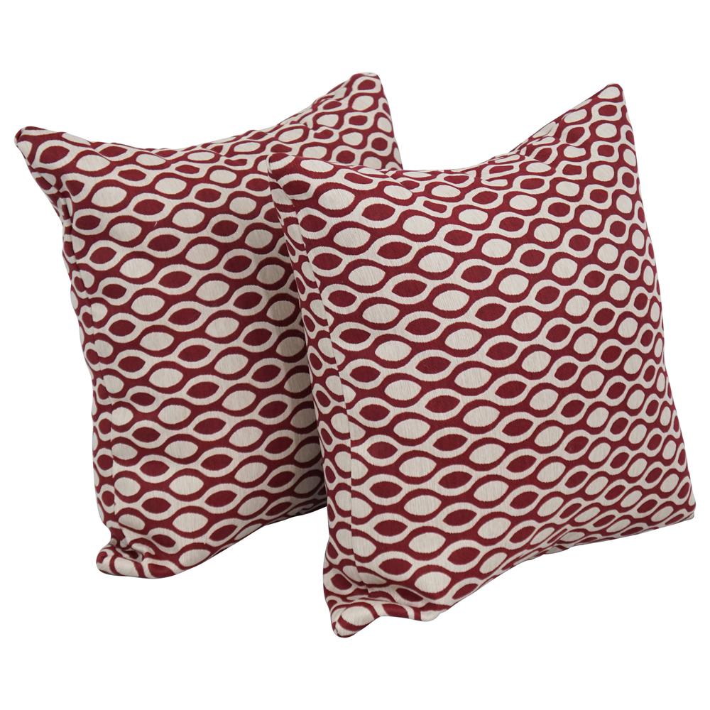 17-inch Jacquard Throw Pillows with Inserts (Set of 2)  9910-S2-ID-118