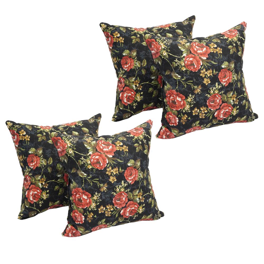 17-inch Jacquard Throw Pillows with Inserts (Set of 4)  9910-S4-ID-006