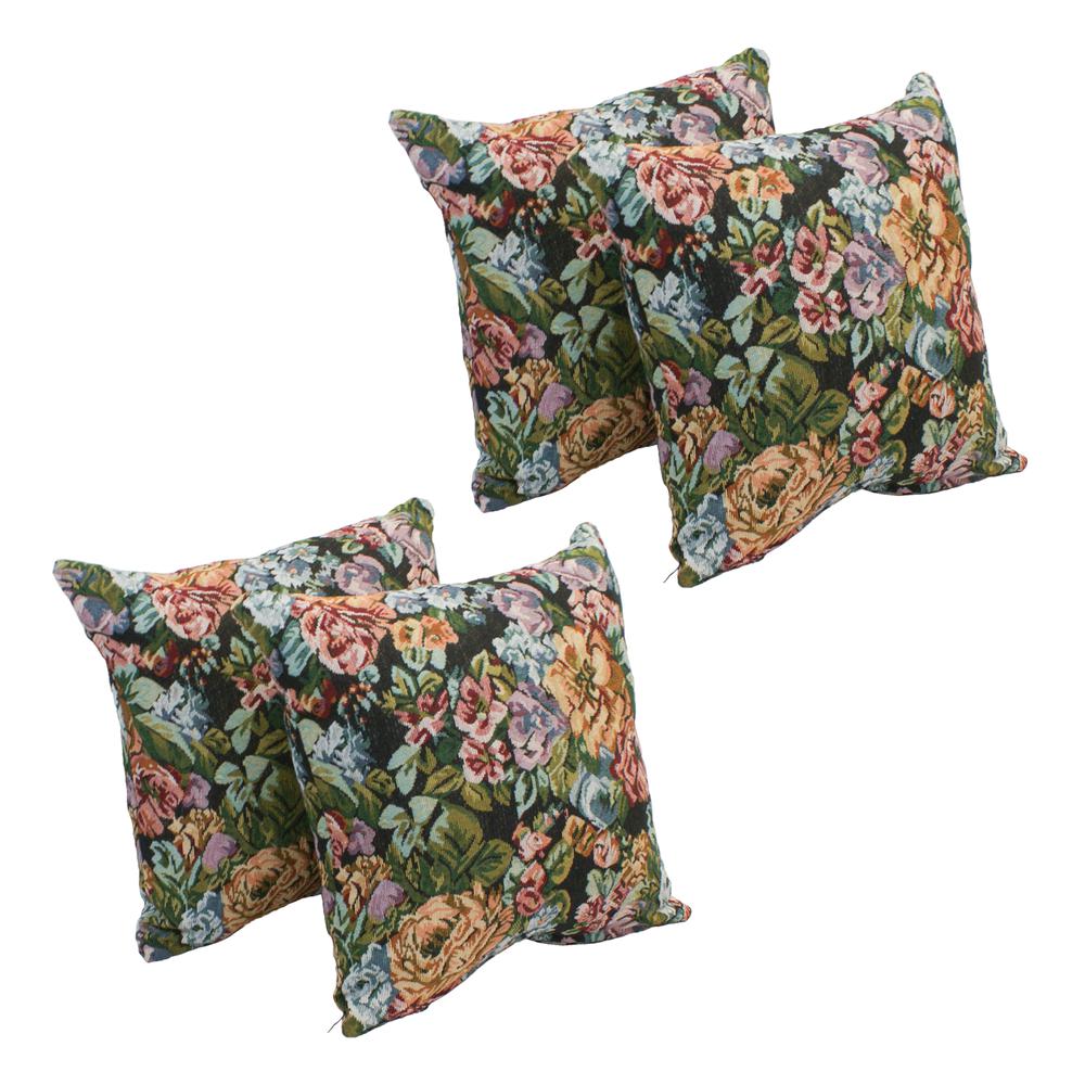17-inch Tapestry Throw Pillows with Inserts (Set of 4) 9910-S4-ZP-ID-069
